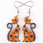 Orange cat earrings nz