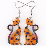 Orange cat earrings nz