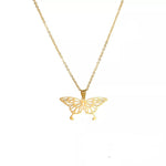 Origami butterfly necklace Gold nz