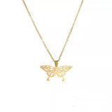 Origami butterfly necklace Gold nz