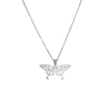 Origami butterfly necklace Silver nz