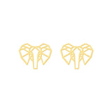 Origami elephant earrings Gold nz