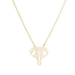 Origami elephant necklace Gold nz