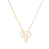 Origami elephant necklace Gold nz