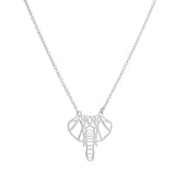 Origami elephant necklace Silver nz