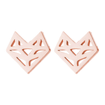 Origami fox earrings FINAL ROSE GOLD nz