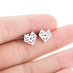 Origami fox earrings SUPREME SILVER nz