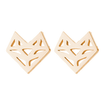 Origami fox earrings ULTIMATE GOLD nz
