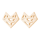 Origami fox earrings ULTIMATE GOLD nz