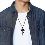 Orthodox cross necklace Black nz