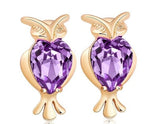 Owl earrings amethyst nz