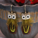 Owl feather earrings nz