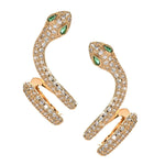 Pair of golden snake earrings nz