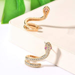 Pair of golden snake earrings nz
