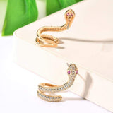 Pair of golden snake earrings nz