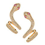 Pair of golden snake earrings nz