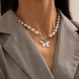Pearl butterfly necklace nz