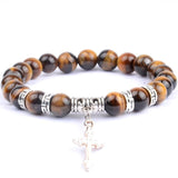 Pearl cross bracelet Eye of the tiger nz