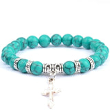 Pearl cross bracelet Green nz