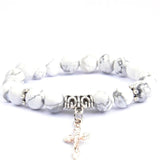 Pearl cross bracelet White nz
