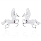 Pegasus Horse Earrings Silver nz