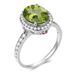 Peridot silver ring nz