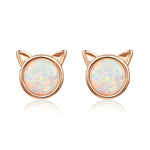 Pink and gold cat earrings nz