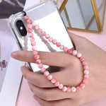 Pink beaded phone strap nz
