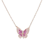 Pink butterfly necklace nz