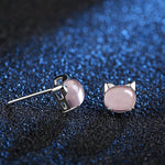 Pink cat earrings nz