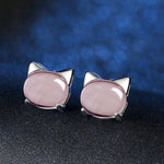 Pink cat earrings nz