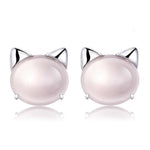 Pink cat earrings nz