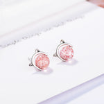 Pink Cat Moon Earrings nz