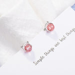 Pink Cat Moon Earrings nz