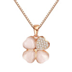 Pink clover necklace nz