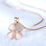 Pink clover necklace nz