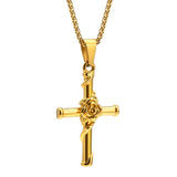 Pink cross necklace Gold nz