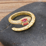 Pink diamond snake ring nz