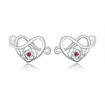 Pink flower heart earrings nz
