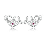 Pink flower heart earrings nz