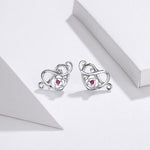 Pink flower heart earrings nz