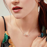 Pink gold butterfly necklace nz