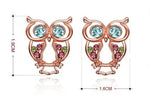 Pink gold owl earrings nz