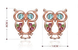Pink gold owl earrings nz