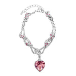 Pink heart charm bracelet Type nz