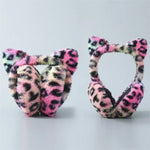 Pink leopard ear warmers nz