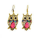 Pink owl earrings nz
