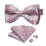 Pink paisley bow tie Rosa Paisley nz