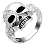 Pink skull ring 52 mm / Silver nz