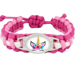 Pink Unicorn bracelet for girls Flowers / nz